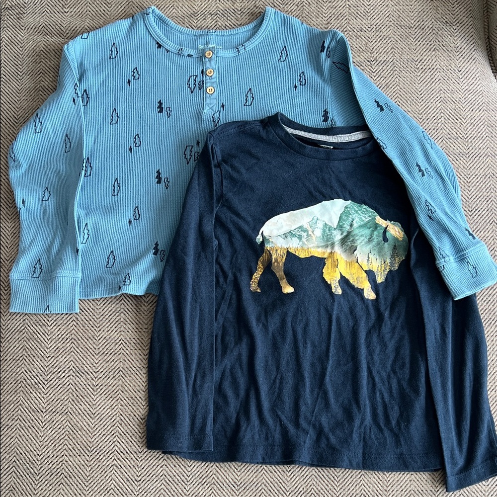 Cat & Jack and Old Navy Long Sleeve Tees bundle size 8
